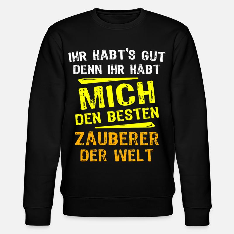 Zauberer Geschenk - Stanley/Stella Unisex Bio-Sweatshirt CHANGER  - Schwarz
