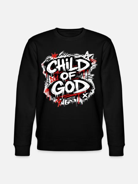 Child of God Graffiti Lettering - Stanley/Stella CHANGER Unisex Organic Sweatshirt - black