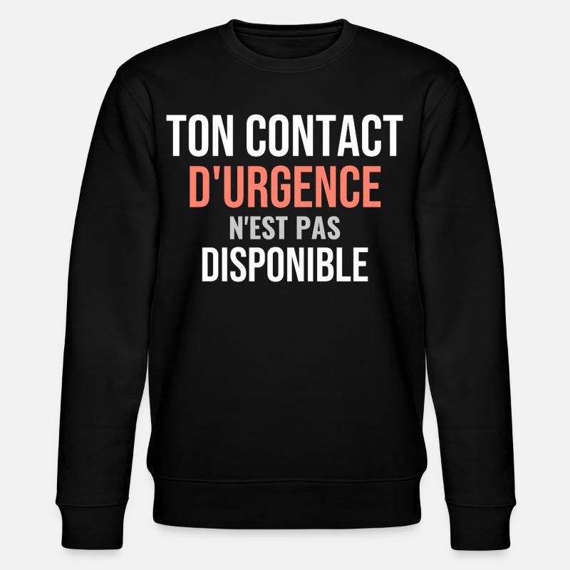 Pas Urgence - Sweat bio CHANGER Stanley/Stella Unisexe - noir