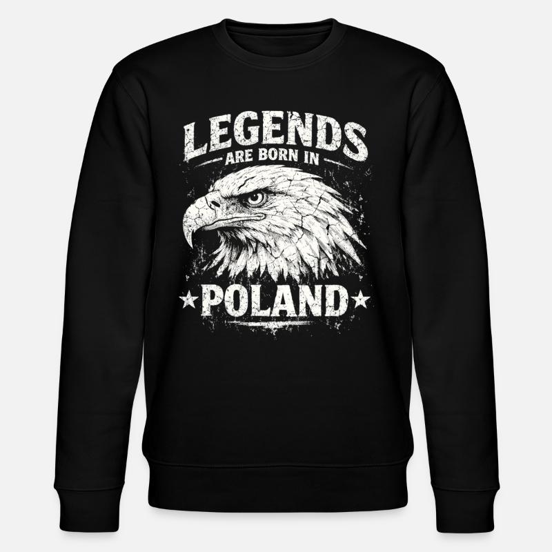 Poland Legend: White Eagle – Pride & Tradition - Stanley/Stella CHANGER Unisex Organic Sweatshirt - black