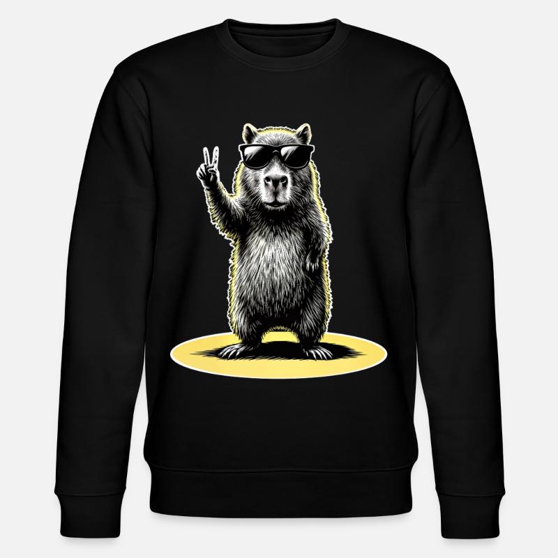 Paix de Capybara - Sweat bio CHANGER Stanley/Stella Unisexe - noir