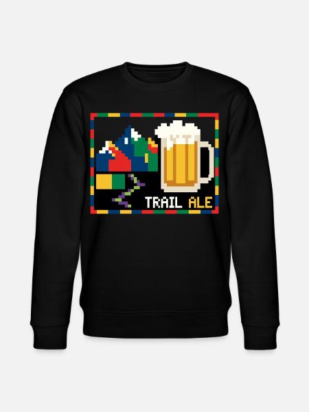 Trail Ale Wandern Bier Pixelart - Stanley/Stella Unisex Bio-Sweatshirt CHANGER  - Schwarz