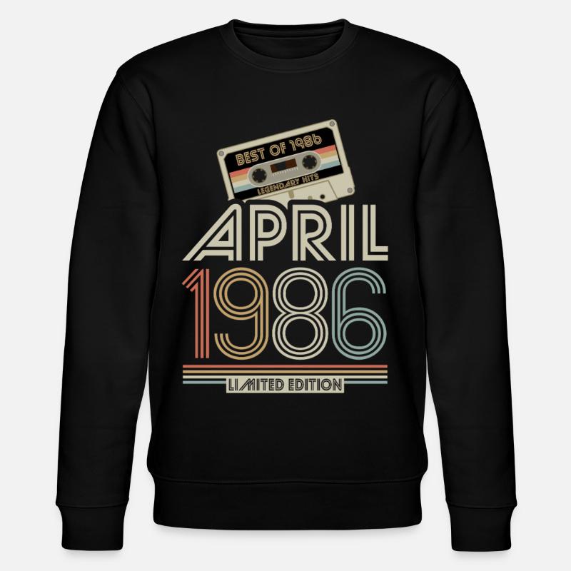 Meilleur d’avril 1986 cassette | Édition limitée - Sweat bio CHANGER Stanley/Stella Unisexe - noir