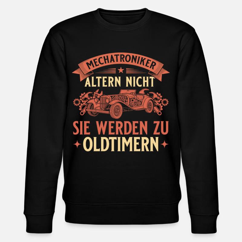 Mechatroniker Altern Nicht - Oldtimer Geschenk - Stanley/Stella Unisex Bio-Sweatshirt CHANGER  - Schwarz