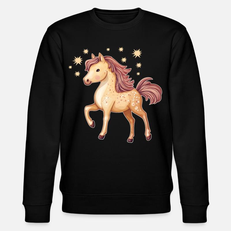 Cheval mignon avec des étoiles - Sweat bio CHANGER Stanley/Stella Unisexe - noir