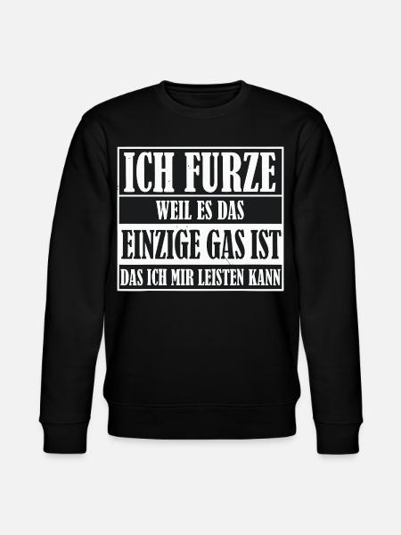 Ich Furze Gas - Stanley/Stella Unisex Bio-Sweatshirt CHANGER  - Schwarz