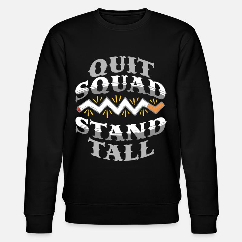 Nichtraucher Ex Raucher Quit Squad - Stanley/Stella Unisex Bio-Sweatshirt CHANGER  - Schwarz