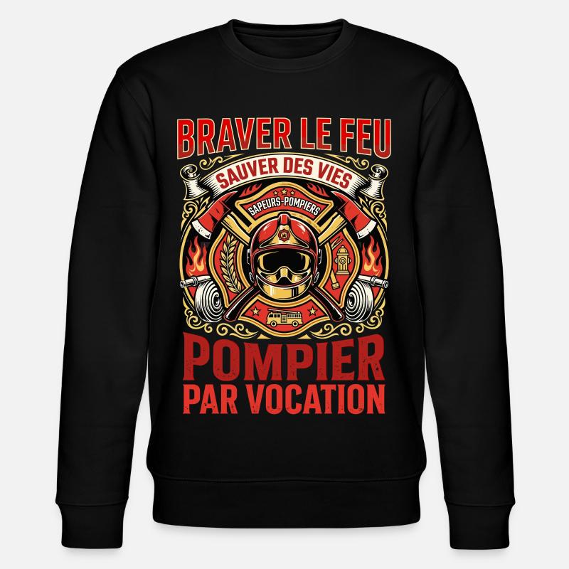 Pompier sapeur pompier feu héros vocation - Sweat bio CHANGER Stanley/Stella Unisexe - noir
