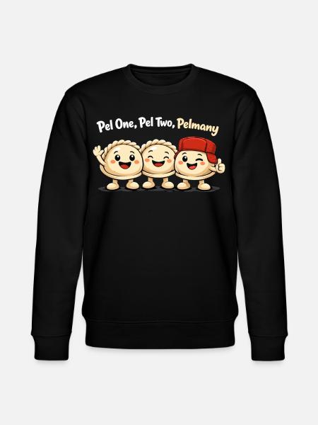 Pel One, Pel Two, Pelmany – Pelmeni Friends - Stanley/Stella CHANGER Unisex Organic Sweatshirt - black