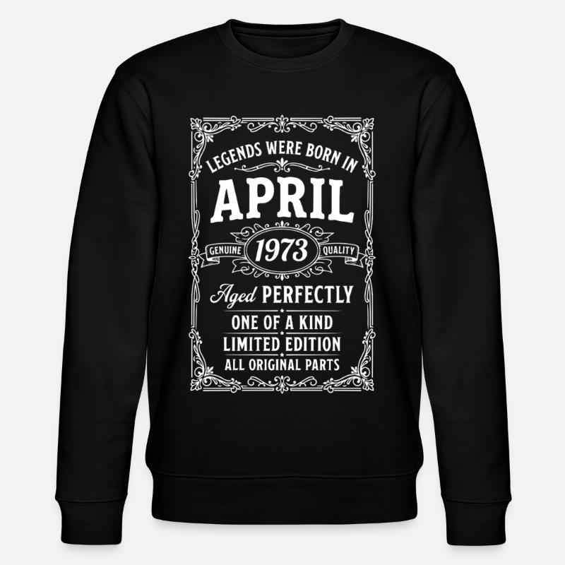 Großartig seit April 1973 - Stanley/Stella Unisex Bio-Sweatshirt CHANGER  - Schwarz