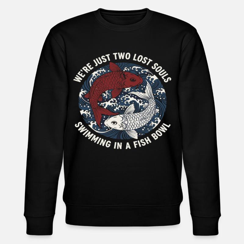 Koi Fisch Japan Tattoo Spruch - Stanley/Stella Unisex Bio-Sweatshirt CHANGER - Schwarz