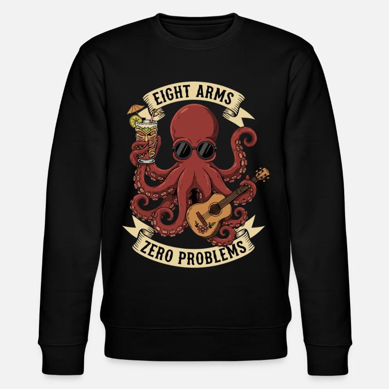 Eight Arms Zero Problems - Stanley/Stella CHANGER Unisex Organic Sweatshirt - black