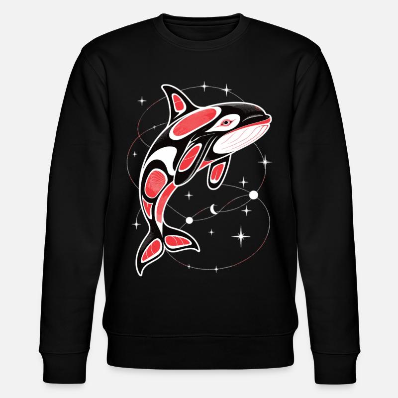 Orca T-Shirt Killerwal Wal - Stanley/Stella Unisex Bio-Sweatshirt CHANGER  - Schwarz
