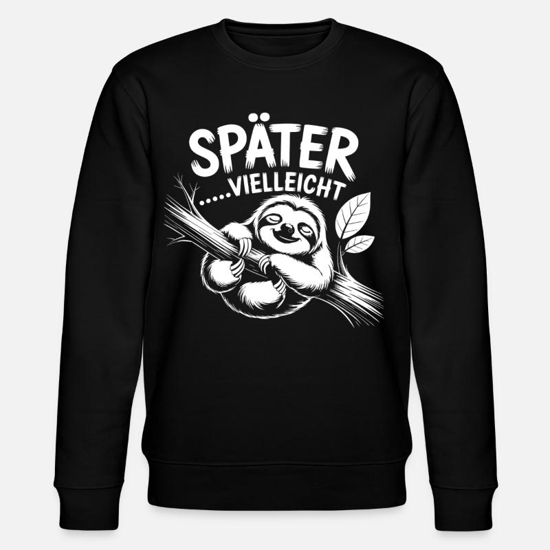 Faultier Chill - Stanley/Stella Unisex Bio-Sweatshirt CHANGER  - Schwarz