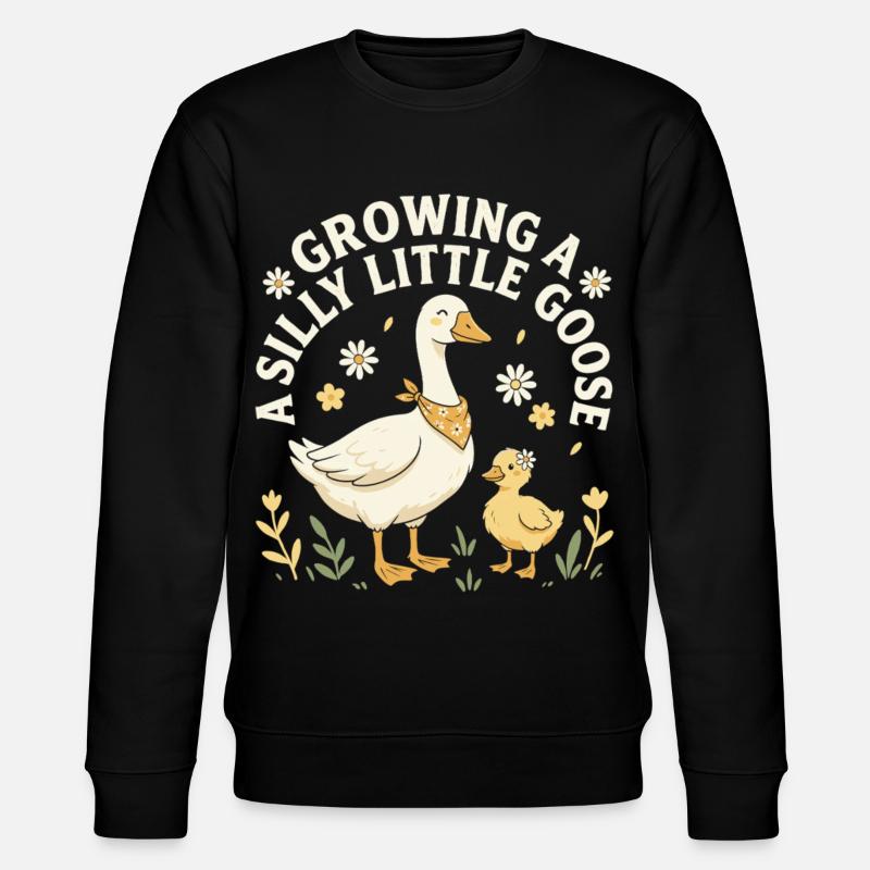 Growing A Silly Little Goose - Stanley/Stella Unisex Bio-Sweatshirt CHANGER  - Schwarz