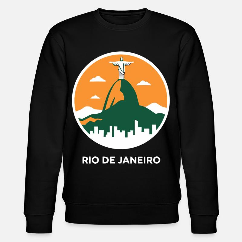 Rio de Janeiro Christ Redeemer - Stanley/Stella Unisex Bio-Sweatshirt CHANGER  - Schwarz