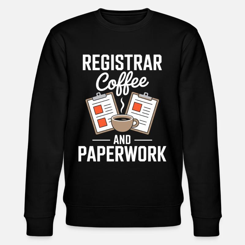 Schulsekretariat Kaffee Büro Motivation Arbeit - Stanley/Stella Unisex Bio-Sweatshirt CHANGER  - Schwarz