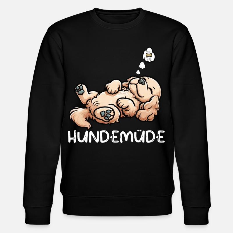 Hundemüde Cocker Spaniel Cockerhund Cockerbesitzer - Stanley/Stella Unisex Bio-Sweatshirt CHANGER - Schwarz