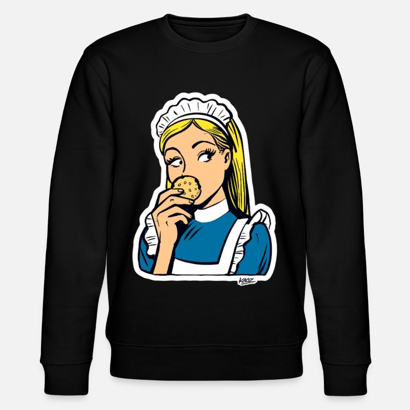 Maid and Cookie Pop Art - Stanley/Stella Unisex Bio-Sweatshirt CHANGER  - Schwarz
