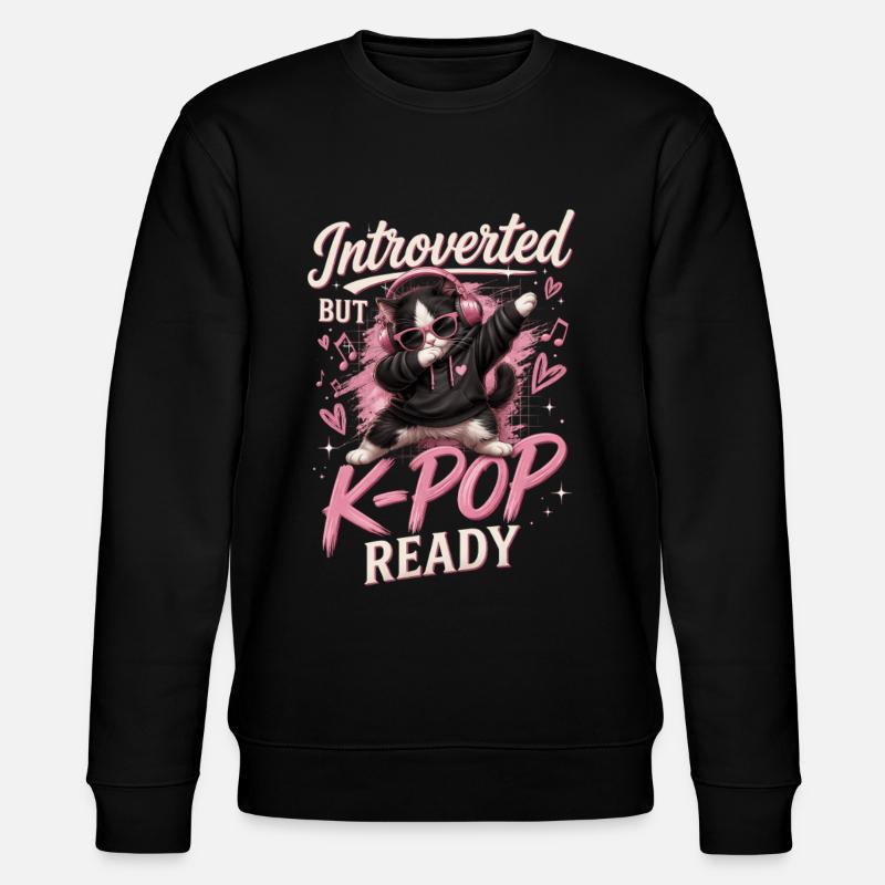 Introverted But K Pop Ready - Stanley/Stella CHANGER Unisex Organic Sweatshirt - black