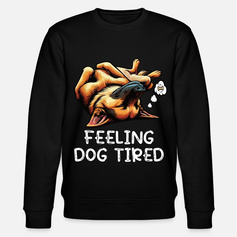 Feeling Dog Tired Deutscher Schäferhund  - Stanley/Stella Unisex Bio-Sweatshirt CHANGER  - Schwarz