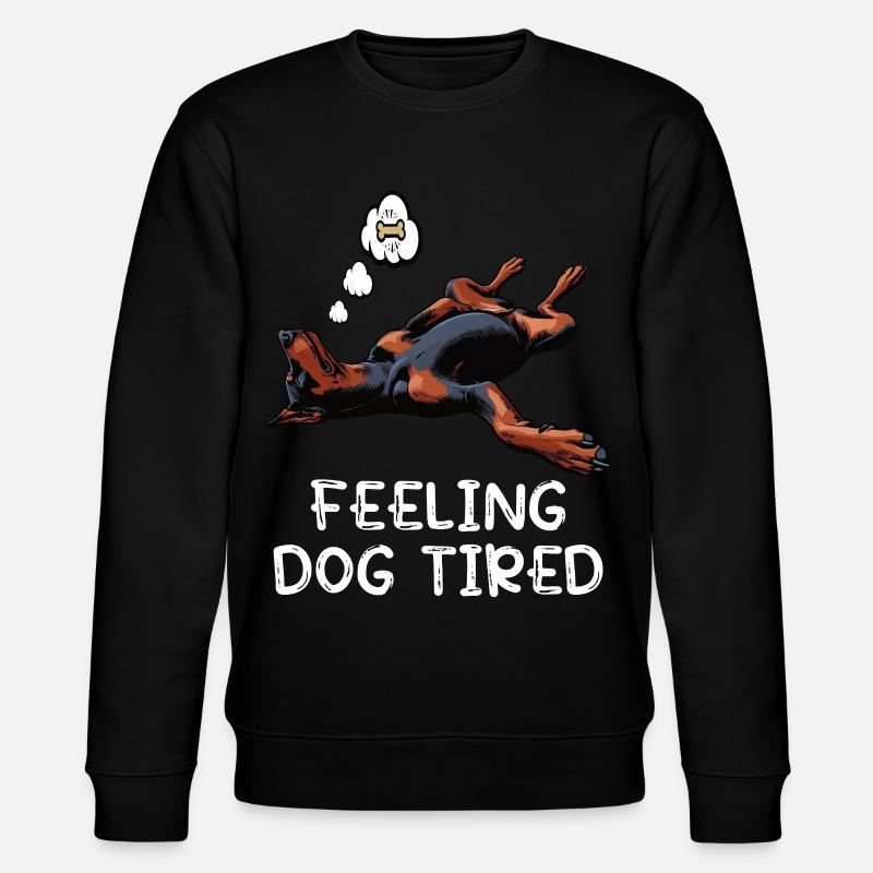 Feeling Dog Tired Dobermann Dobermannbesitzer  - Stanley/Stella Unisex Bio-Sweatshirt CHANGER  - Schwarz