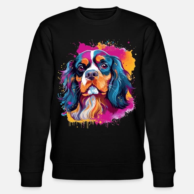 Cavalier King Charles Spaniel Dog - Stanley/Stella Unisex Bio-Sweatshirt CHANGER  - Schwarz