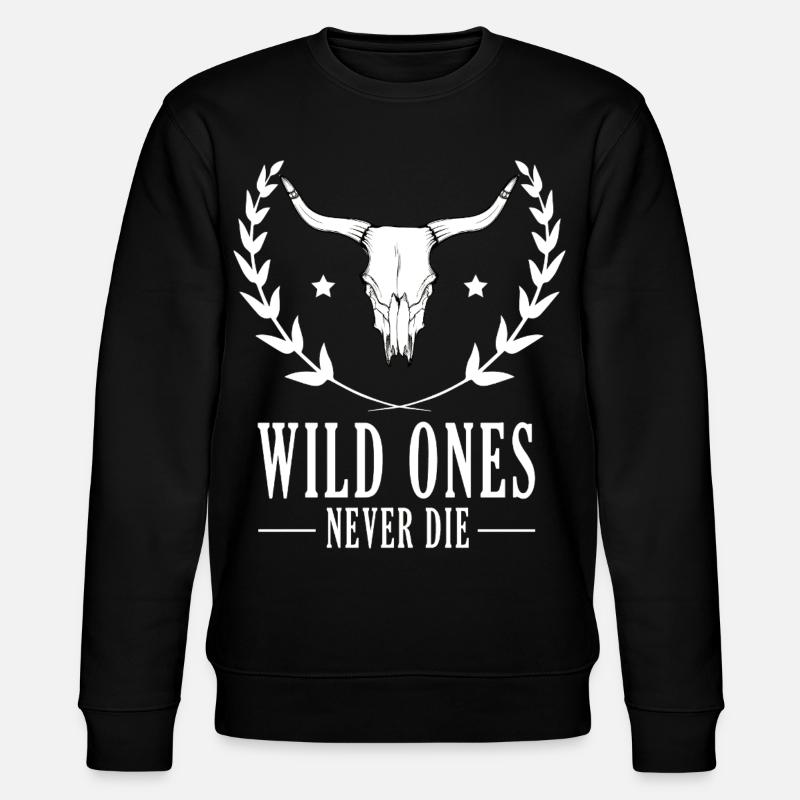 Boho Western Shirt - Stanley/Stella Unisex Bio-Sweatshirt CHANGER - Schwarz