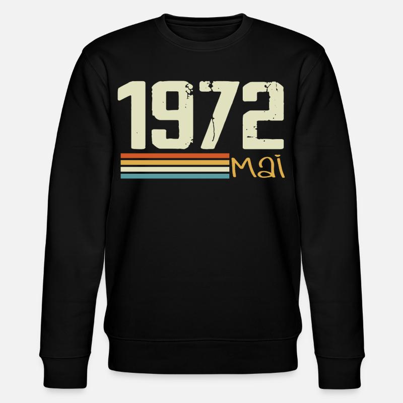 Mai 1972 - Stanley/Stella Unisex Bio-Sweatshirt CHANGER  - Schwarz