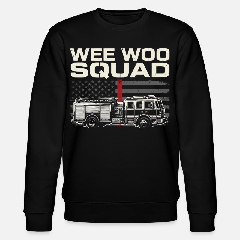 Wee Woo Squad Rettungsdienst Design - Stanley/Stella Unisex Bio-Sweatshirt CHANGER  - Schwarz