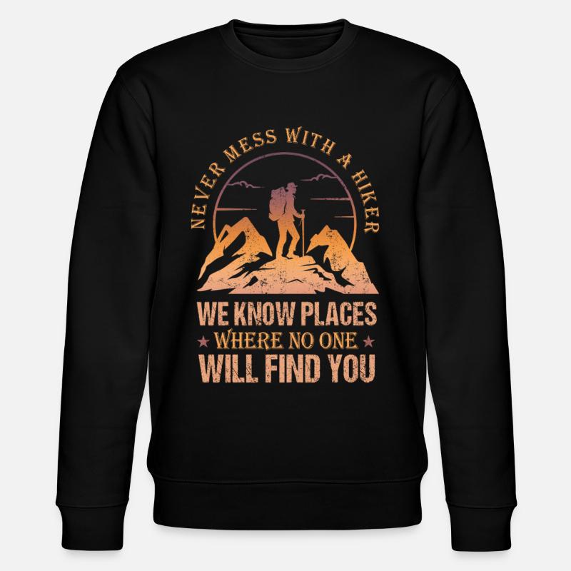 Lustige Wanderer-Sprüche - Stanley/Stella Unisex Bio-Sweatshirt CHANGER  - Schwarz
