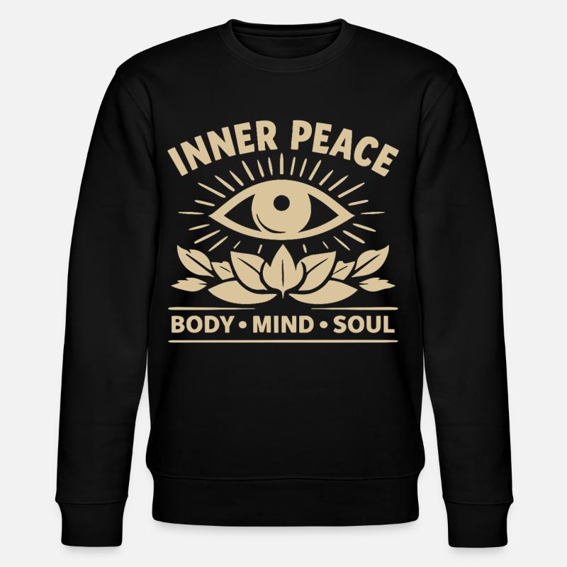 Inner Peace Body Mind Soul Auge - Sweat bio CHANGER Stanley/Stella Unisexe - noir
