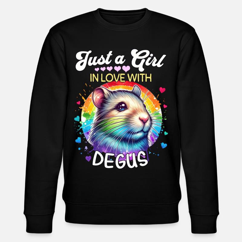 Degu Mädchen Degu - Stanley/Stella Unisex Bio-Sweatshirt CHANGER  - Schwarz