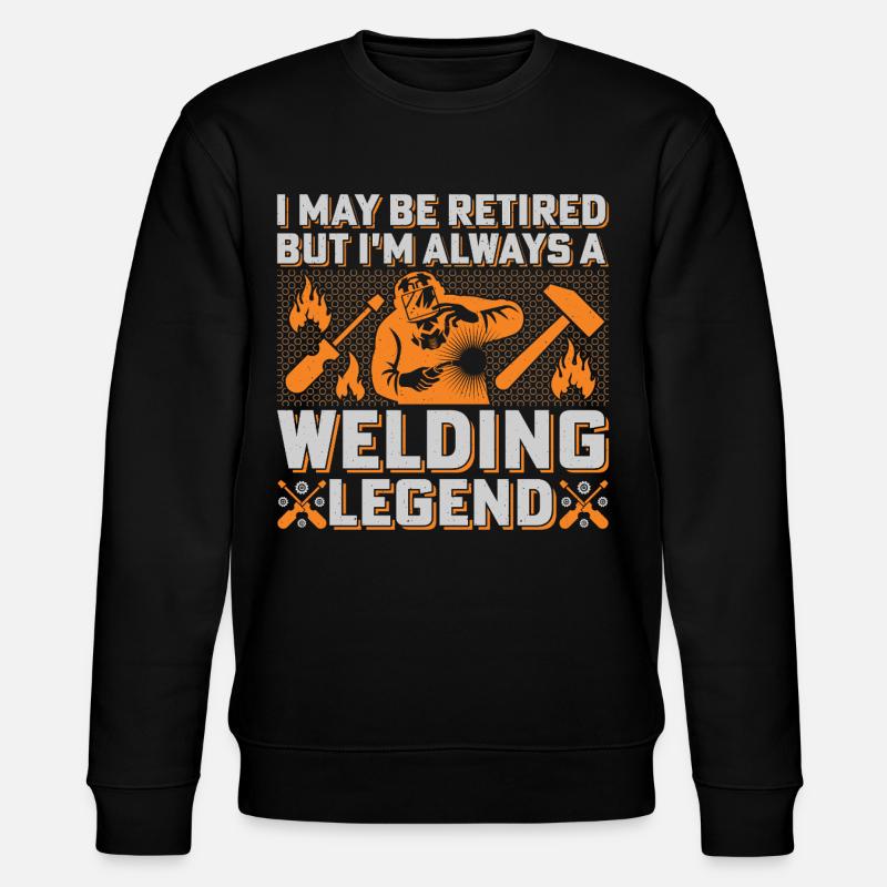 Welding Legend: Flames & Tools Welders - Stanley/Stella CHANGER Unisex Organic Sweatshirt - black