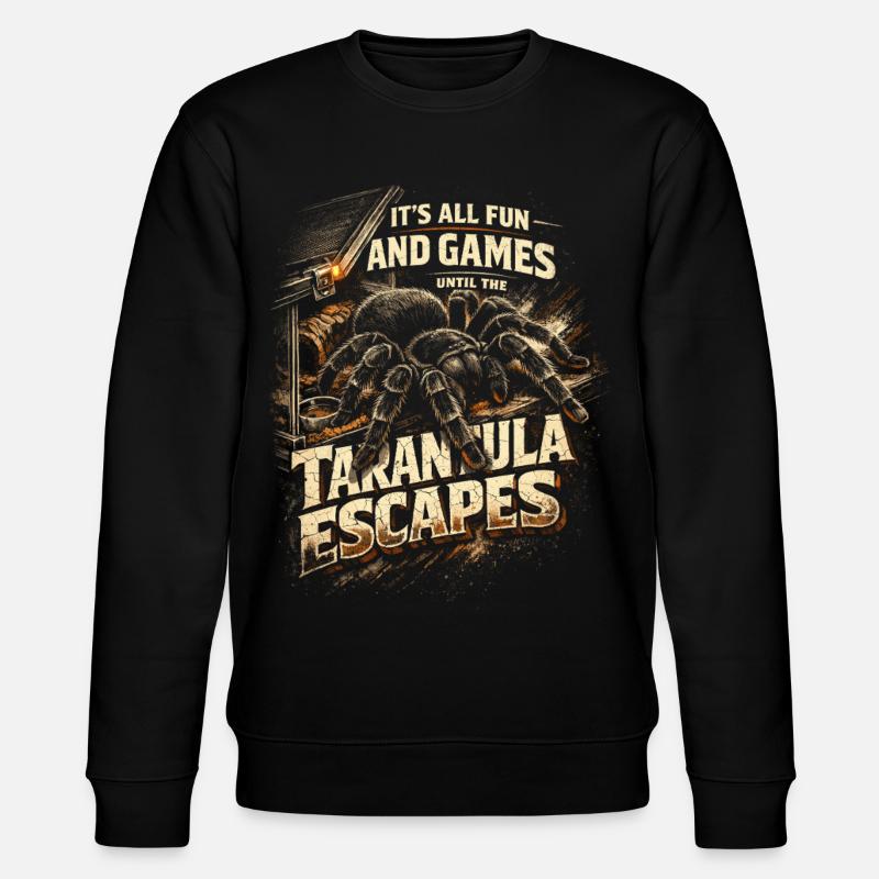 Vogelspinne Until The Tarantula Escapes - Stanley/Stella Unisex Bio-Sweatshirt CHANGER  - Schwarz