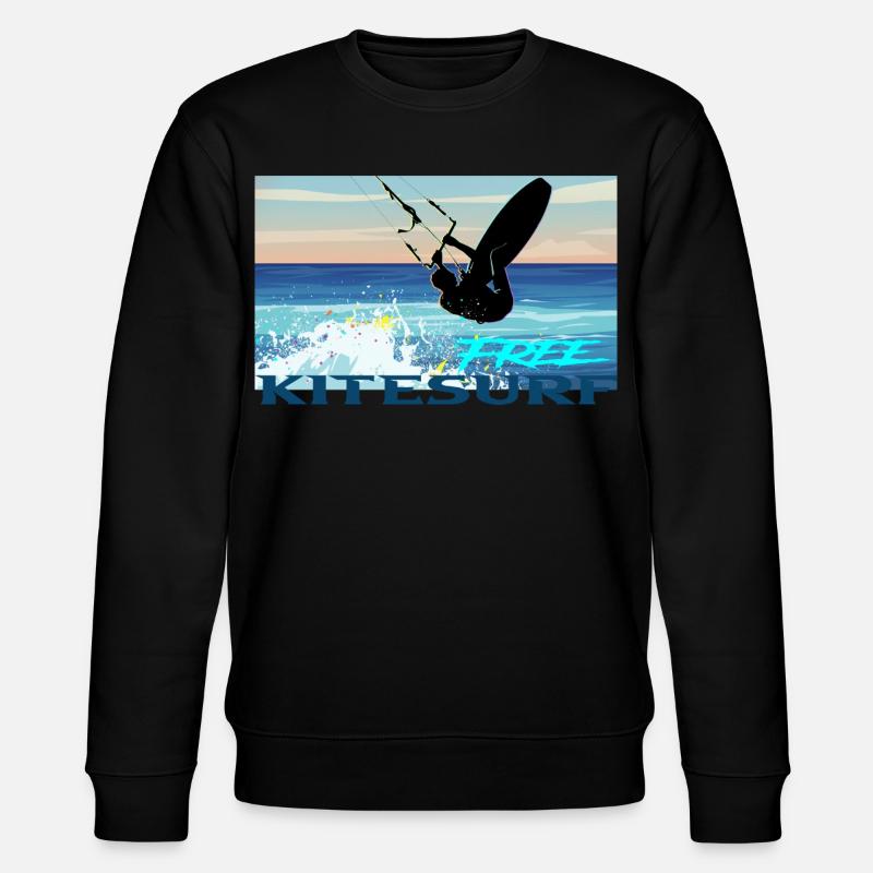 Kitesurf - Stanley/Stella Unisex Bio-Sweatshirt CHANGER  - Schwarz