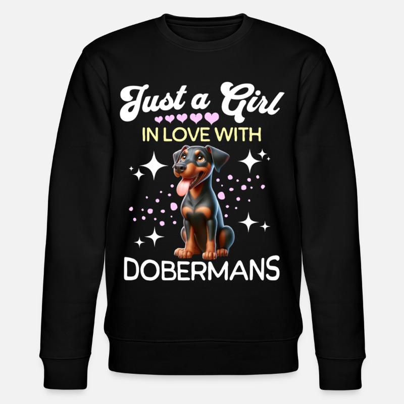 Dobermann Mädchen - Stanley/Stella Unisex Bio-Sweatshirt CHANGER  - Schwarz
