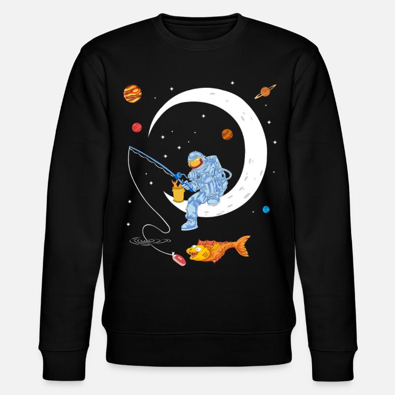 Chemise spatiale de pêche d’astronaute - Sweat bio CHANGER Stanley/Stella Unisexe - noir