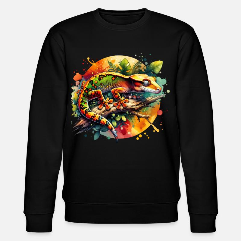 Kronengecko Geschenk - Stanley/Stella Unisex Bio-Sweatshirt CHANGER  - Schwarz