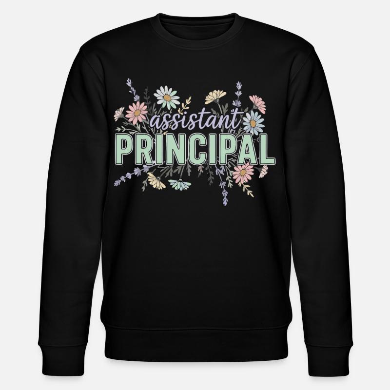 Konrektor Assistant Principal Blumen - Stanley/Stella Unisex Bio-Sweatshirt CHANGER  - Schwarz