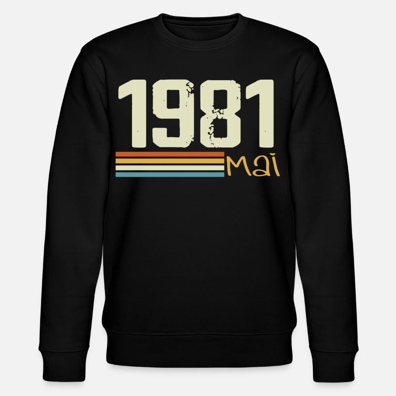 Mai 1981 - Stanley/Stella Unisex Bio-Sweatshirt CHANGER  - Schwarz