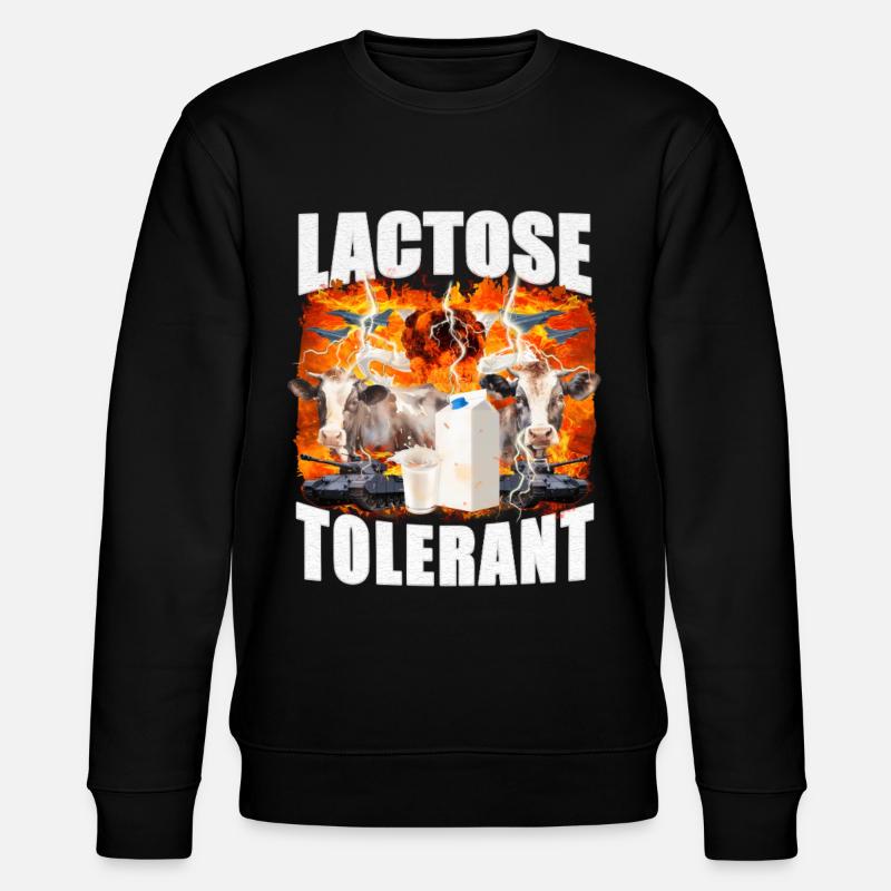 Laktosetolerantes Sarkasmus-Meme - Stanley/Stella Unisex Bio-Sweatshirt CHANGER - Schwarz