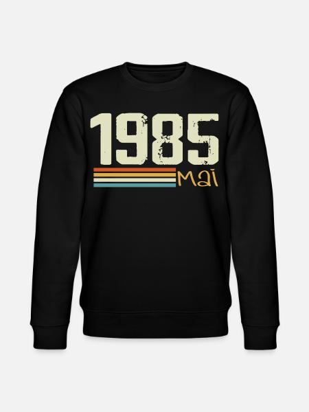 Mai 1985 - Sweat bio CHANGER Stanley/Stella Unisexe - noir