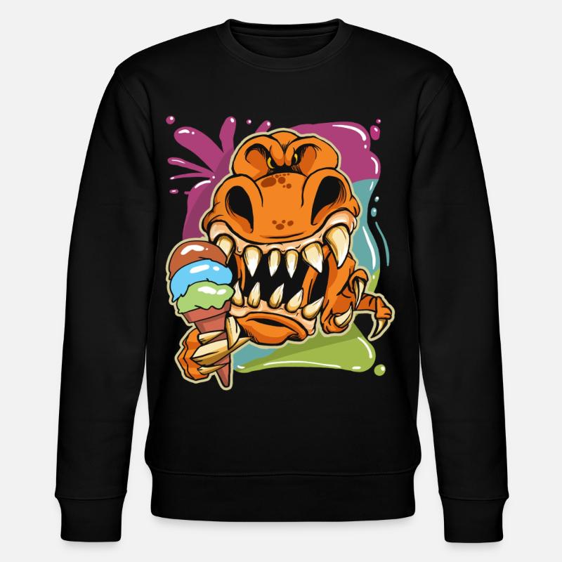 Aimer le dessin animé T-Rex - Sweat bio CHANGER Stanley/Stella Unisexe - noir