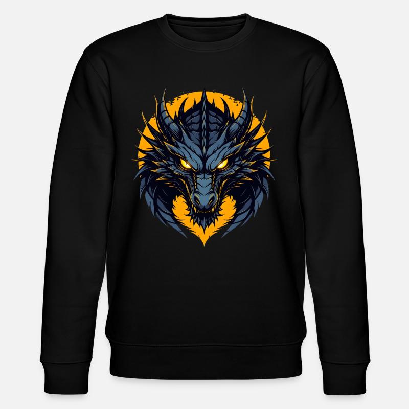 Dunkler Drache - Stanley/Stella Unisex Bio-Sweatshirt CHANGER  - Schwarz
