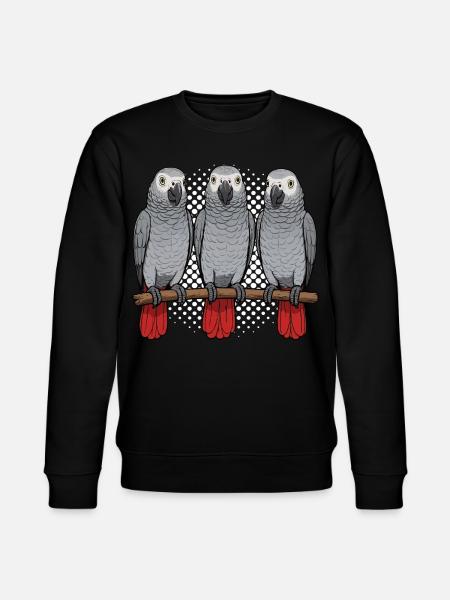 Graupapagei Papagei Papageibesitzer Papageihalter - Stanley/Stella Unisex Bio-Sweatshirt CHANGER - Schwarz
