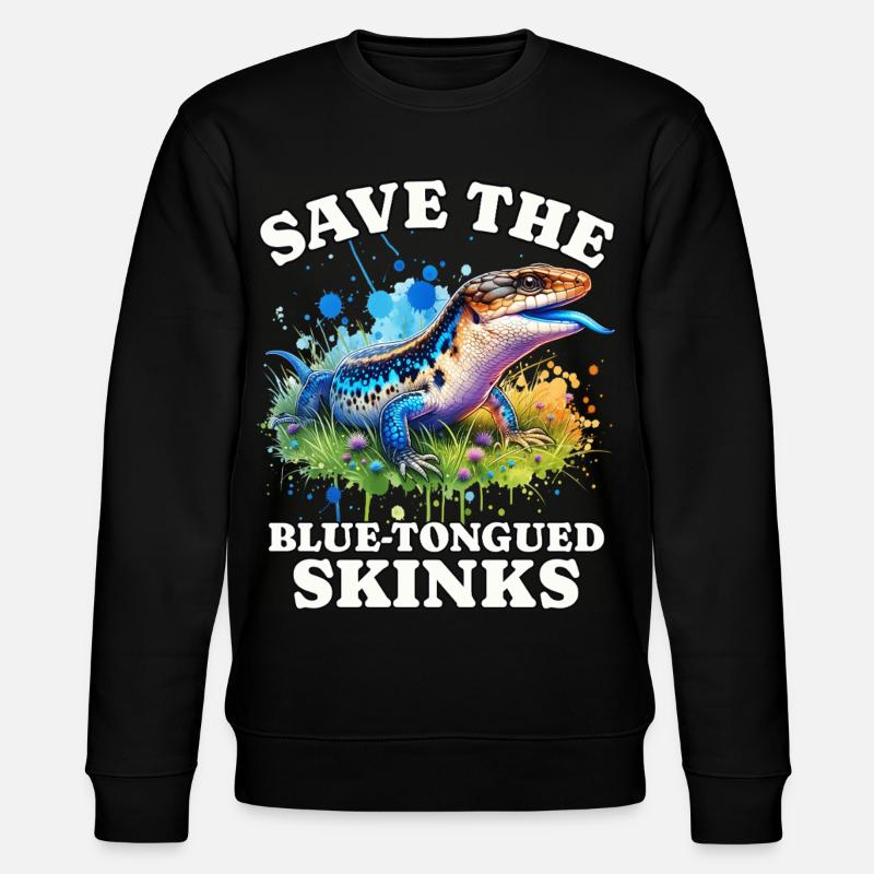 Save Blauzungenskink - Stanley/Stella Unisex Bio-Sweatshirt CHANGER  - Schwarz