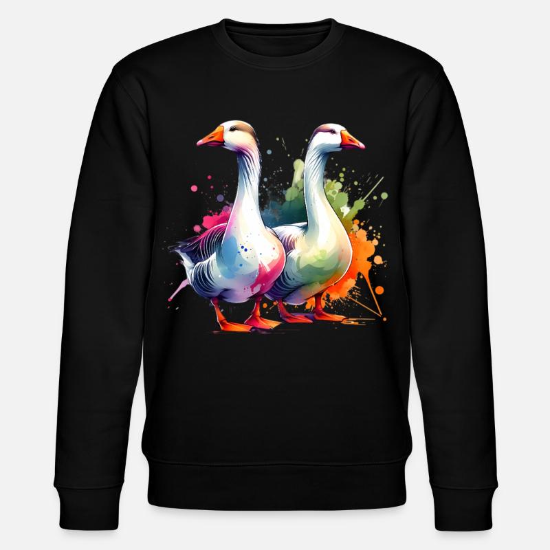 Emdengans Embden Goose - Stanley/Stella CHANGER Unisex Organic Sweatshirt - black