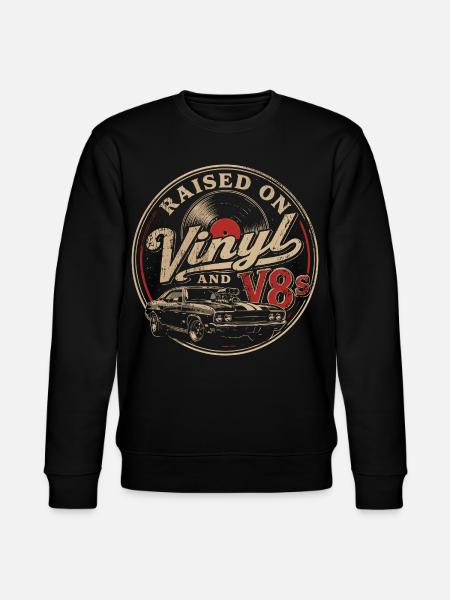 Passion vinyle et voitures V8 - Sweat bio CHANGER Stanley/Stella Unisexe - noir