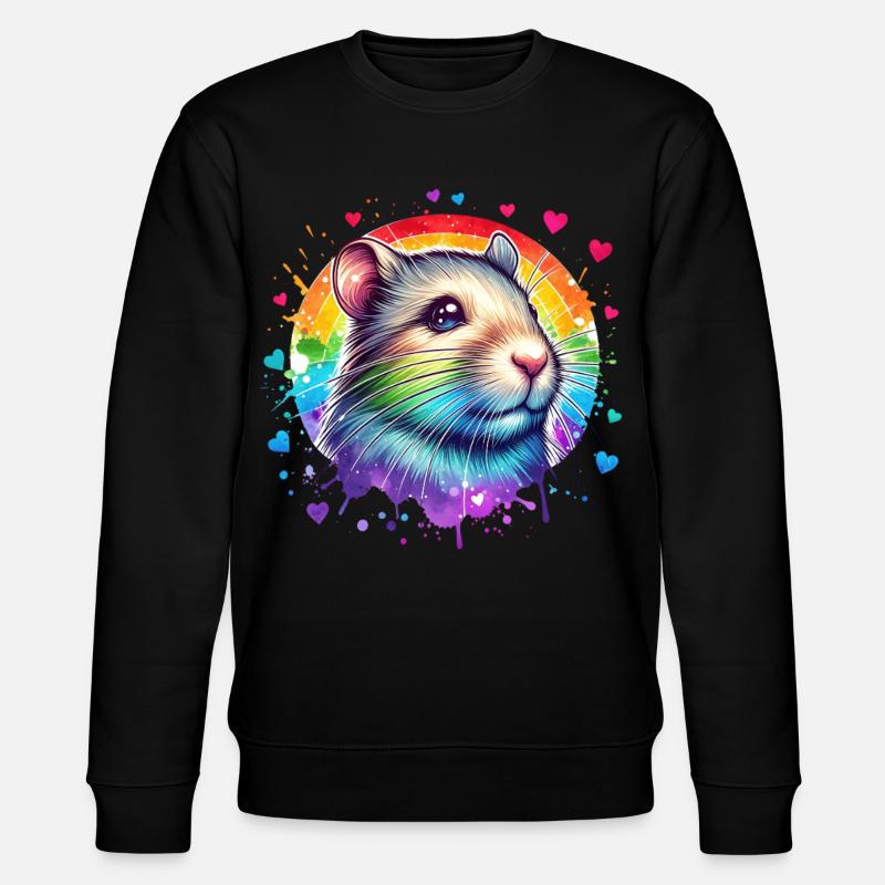 Degu Geschenk - Stanley/Stella Unisex Bio-Sweatshirt CHANGER  - Schwarz
